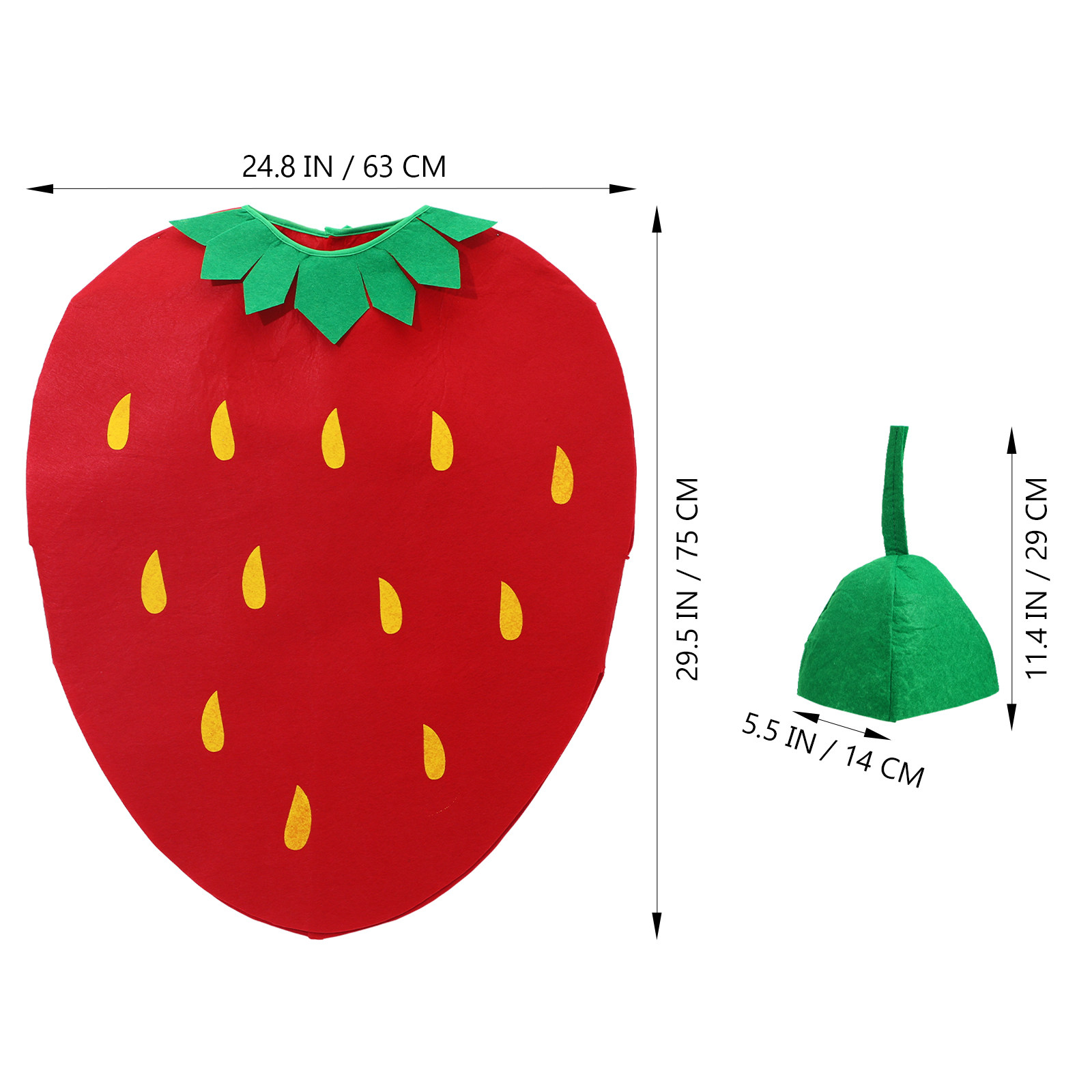 1Pcs Strawberry Fruit Costume  - Easy Cosplay Prop recension och pris