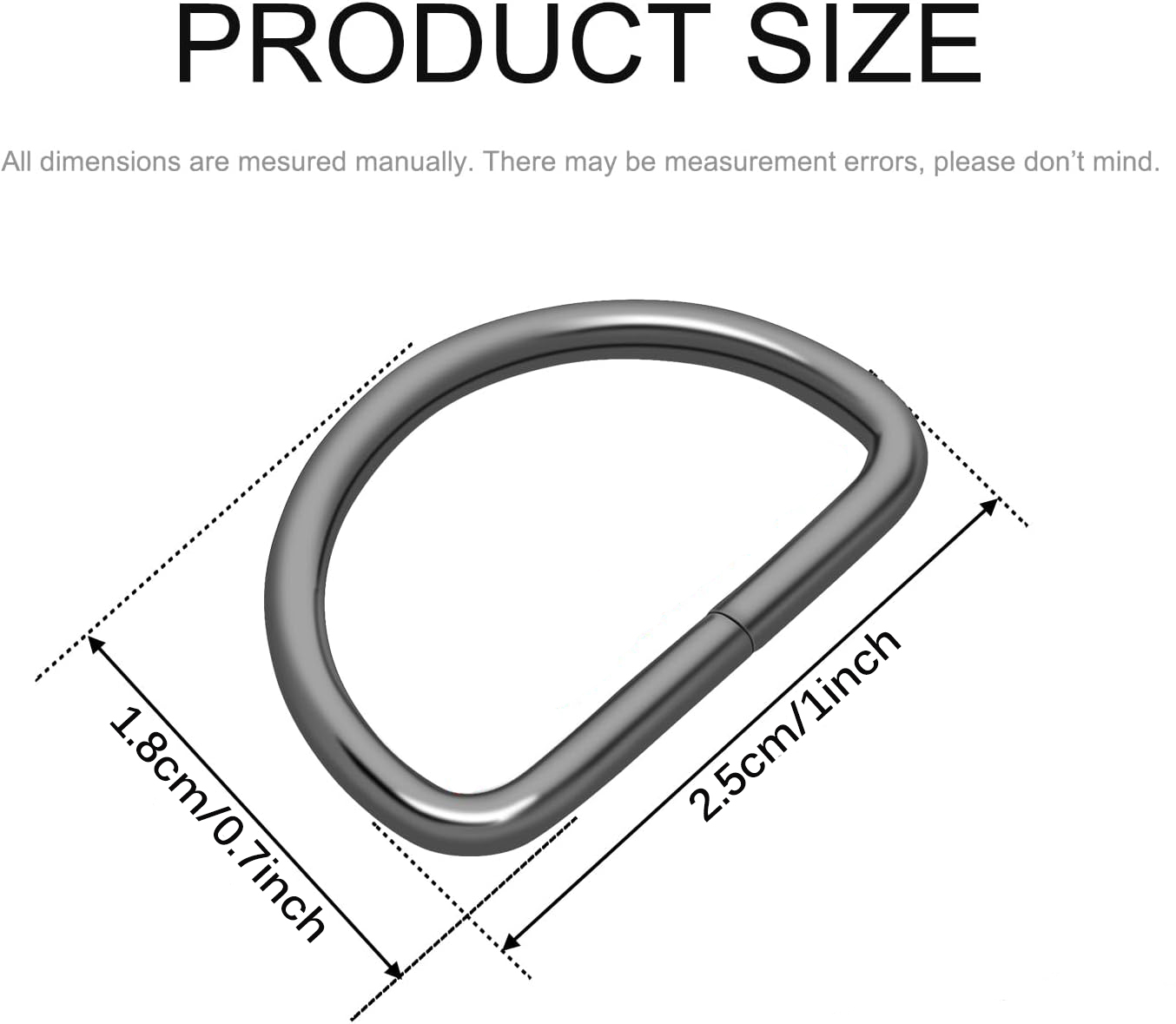30/60/100Pcs D-Shaped Ring Met - D Ring Strap recension och pris